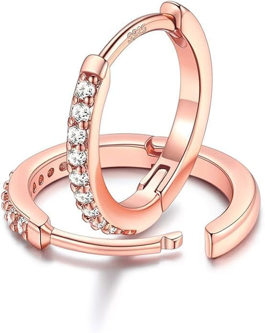 FaithHeart Sterling Silver Hoop Earrings for Women, Hypoallergenic Huggie Hoop Earrings Lightweight Small Cartilage Earrings Hoop Earring Dainty Everyday Earrings 6/8/10/12/14/15/16/18/20mm