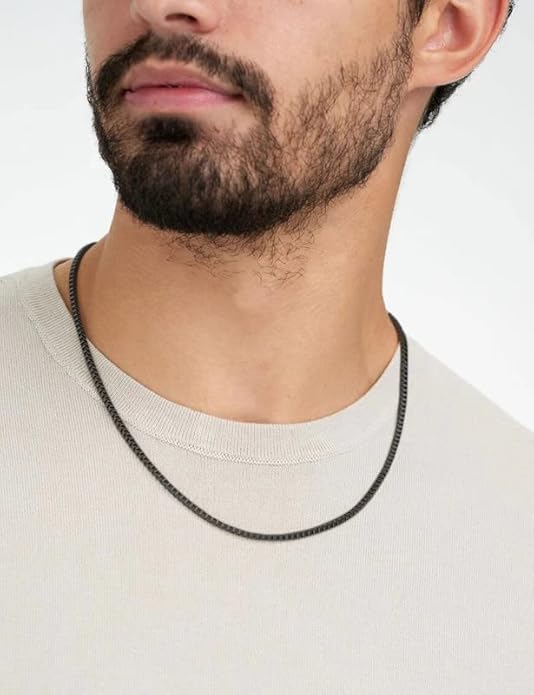 925 Sterling Silver Box Chain 2/3/4/5mm Necklace for Men Silver Link Chain for Women 16/18/20/22/24/26/30 Inches