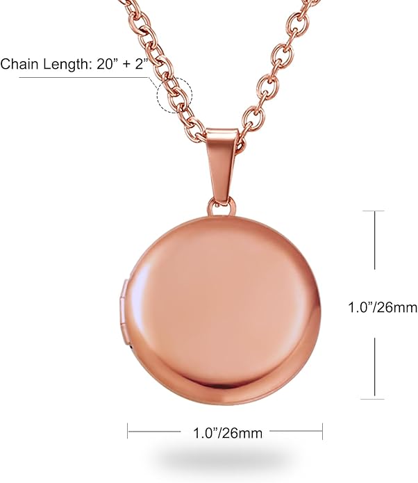 PHOCKSIN Personalized Locket Necklace for Women Photo Necklace with Customized Picture Birth Flower Birthstone New Years Gifts for Women