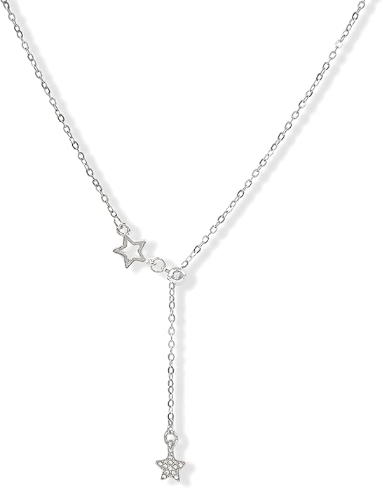 Irregular Y2k Long Y-shaped Necklace with Zircon Inlaid Sparkling Brick Tassel Pendant Double-Layer Chain High-end Fashion Accessory Women's