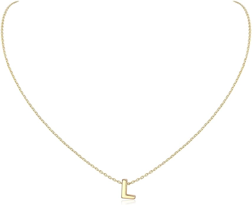 ChicSilver 925 Sterling Silver Initial Necklace for Women Dainty Letter Jewelry Personalized Gift
