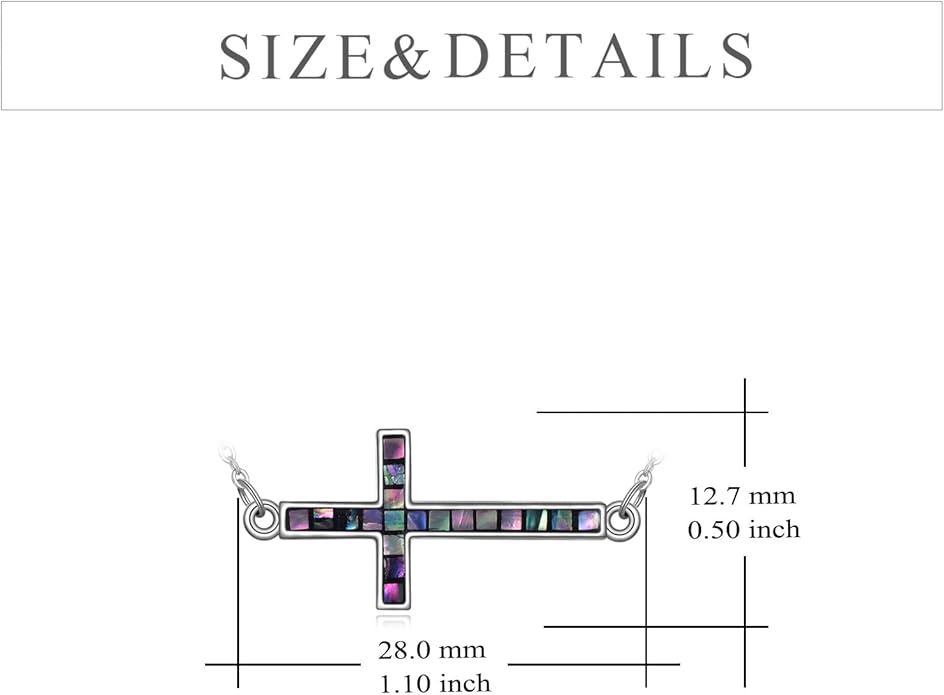 YFN Cross Necklace Sterling Silver Religious Cross Pendant Jewelry Christian Gifts for Women Men