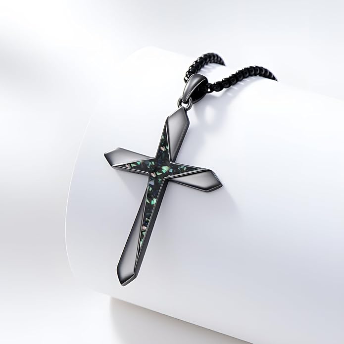 Cross Necklace for Men 925 Sterling Silver Celtic Cross Pendant Christian Jewelry Religious Christmas Gifts for Women