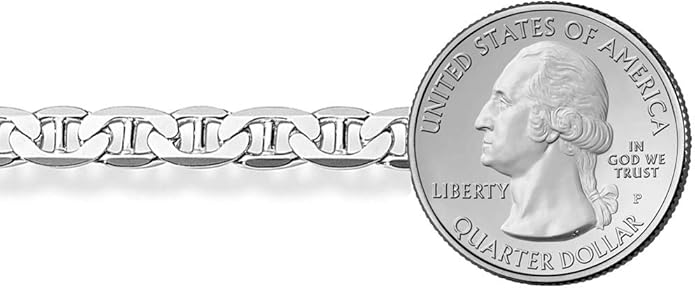 Savlano 925 Sterling Silver Solid Italian Figaro, Rope,Herringbone, Curb, Ball Bead, Snake, Mariner Chain Anklet for Women, Comes in 0.8mm - 5mm With Gift Box