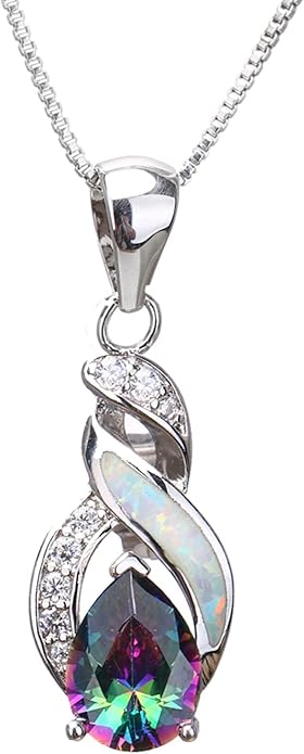 Hermosa Jewelry Sets Australian Created Opal Necklace Earrings Mother's Day Gifts Jewelry for Mom