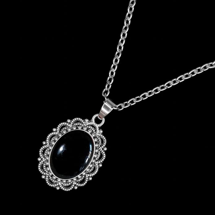 Gothic Vampire Necklace Vintage Stardust Crystal Cameo Pendant Necklace Punk Style Vampire Pendant Oval Necklace Satanic Demon Red Pendant Necklace Jewelry