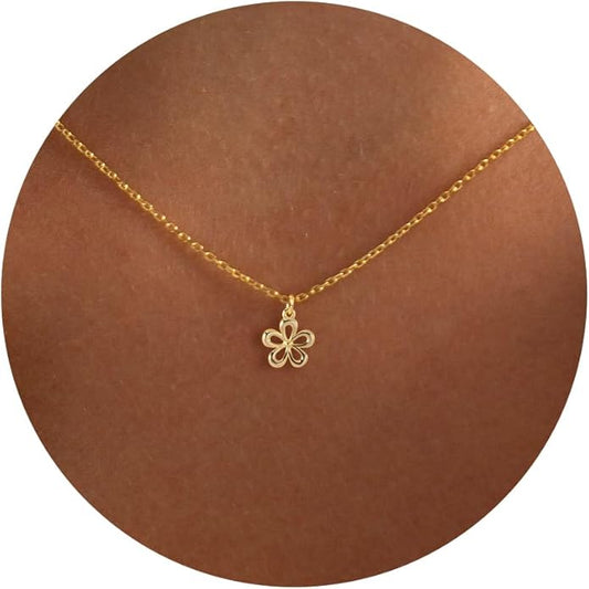 Gold Necklace for Women-14K Gold Plated Bow,Dragon,Shell, Palm Tree, Seahorse, Conch Shell,Sardines, Cowboy Boot,Bat,Bunny Pendant Beachy Jewelry for Women Gifts