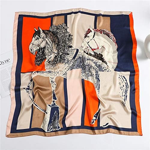 ANDANTINO 100% Mulberry Silk Square Scarf for Hair-25.6" X25.6'' Women Men Natural Silk Neckerchief Digital Printed Headscarf