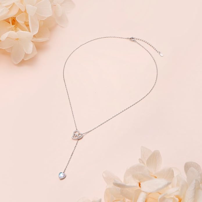S925 Sterling Silver Y Necklace for Women butterfly/infinity Cross Necklace Lariat Necklace Drop Necklaces Y Necklace Jewelry for Women