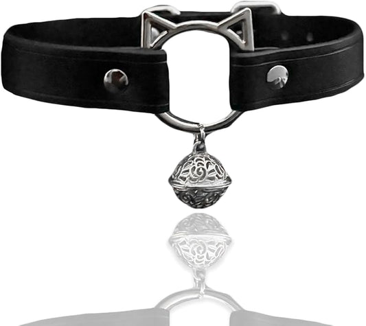 Leather Choker Necklaces for Women, Choker with Bell,Choker Necklace for Women,Kitten Collar，Necklace Western Jewelry for Women.