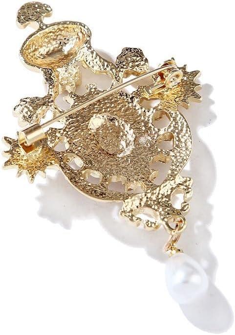 JKQBUX Versailles series Baroque elegant Brooches Pin for Women Men Girls Retro Court Pearl Corsage Pin delicate accessory