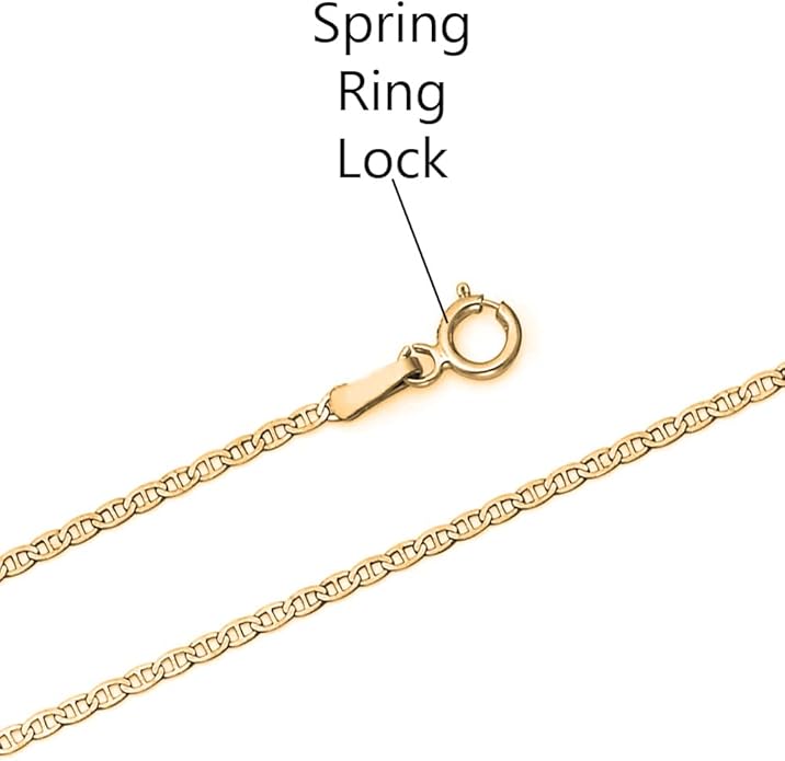 Savlano 14K Solid Gold Italian Chain Figaro, Rope, Mariner, Box, Cuban 14 Karat Anklet for Women Comes With Gift Box - Made in Italy