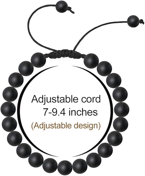 M MOOHAM Natural Stone Bracelets for Men - 8mm Tiger Eye, Matte Agate, Lava Rock - Teen Boys Gifts for Birthday, Anniversary, Christmas