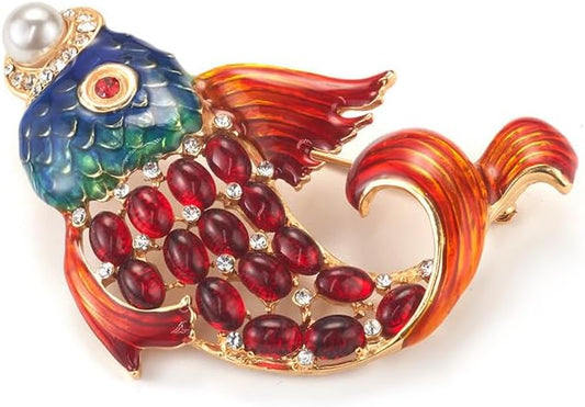 Animal Brooch for Women Girls Rhinestone Animal Brooch Lapel Pin Jewelry Gift for Mom Wife