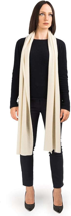 Dalle Piane Cashmere - 100% Cashmere Scarf - Made in Italy - Winter Neck Warmer (14" x 77") - Christmas Gift