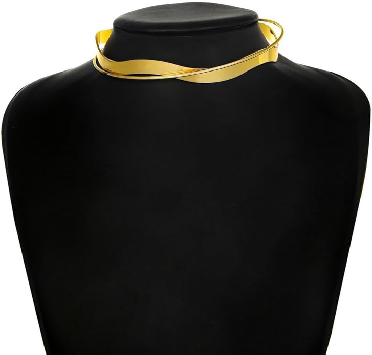 Punk Dripping Water-drop Choker Necklace for Women,Thick Drippy Chain Liquid Metal Collar Necklace Rocker Hip-hop Necklace Cool Metallic Unique Funky Statament Grunge Jewelry