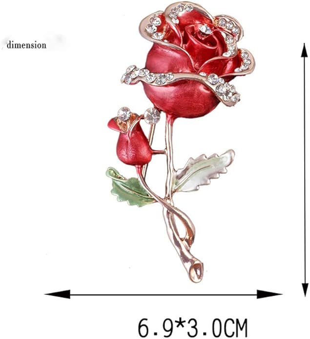 Crystal Pearl Flower Brooches Pins Fashion Beautiful Created Rhinestone Floral Brooch Good Idea for Party Dance Wedding Banquet for Elegant Women Girl