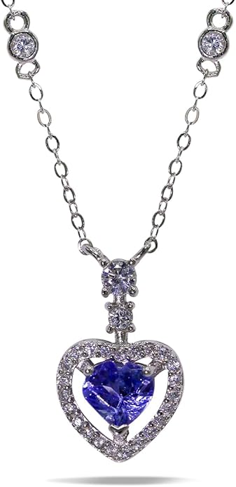 Pendant Necklaces for Women 925 Sterling Silver with Moissanite & Genuine Jewelry, Lucky Clover, Butterfly, Pink Crystal Heart Design, 14K White Gold Plated Nacklace, Mom Wife Women's Birthday Gifts