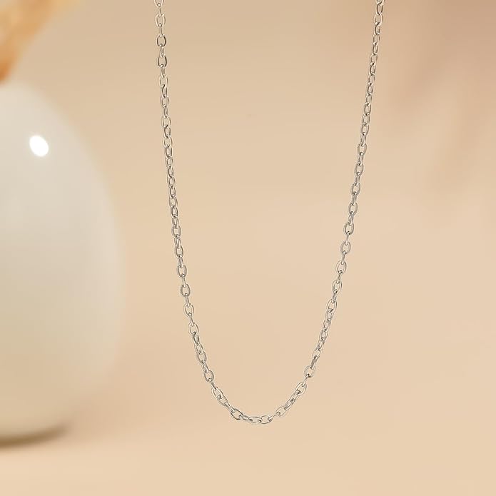 Dainty Chain Necklace for Women, 18K Gold Plated Coin Disc Choker Necklaces Simple Satellite Beaded Twisted Thin Paper Clip Chain Everyday Jewelry Gifts