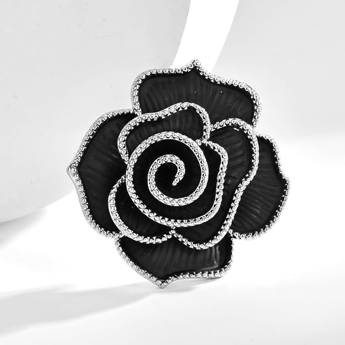 UNVAK Rhinestone Flower Brooch - Crystal Flower Pin for Women - Valentine's Day & Mother's Day Gift