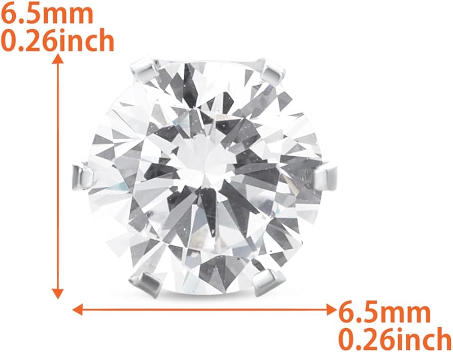 Round 14K Gold Earrings for Women in Solid 14K White Gold 585/14K Yellow Gold 585 with Ruby/Sapphire/Zirconia/Emerald Gemstones, Stud Earrings For Women,Women's Jewelry Delivered in Jewelry Box