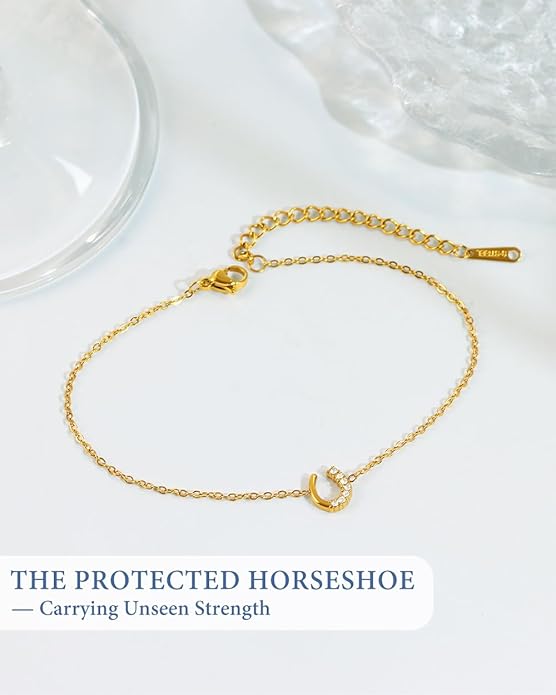 Gold Ankle Bracelets for Women Waterproof - 18K Gold Plated Stainless Steel Dainty Heart Anklets, Non Tarnish Meaningful Gifts for Her Sister Best Friend or Yourself