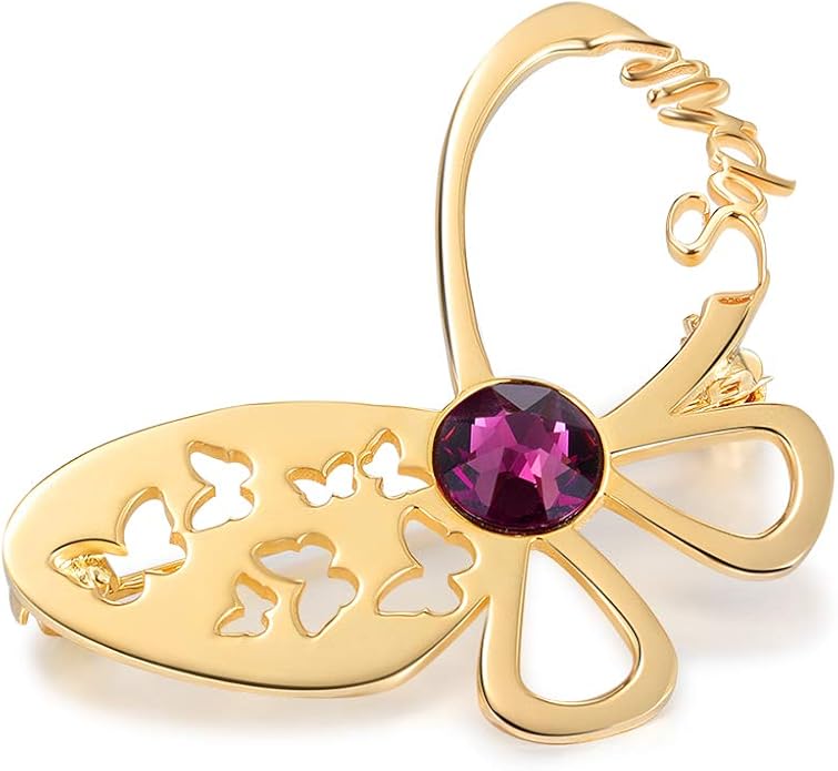 Albertband Name Brooch Pin Personalized Gifts for her Customized Name Brooch for Mother Women Fashion Pin Jewelry Christmas Gifts for mom