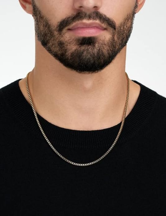 925 Sterling Silver Box Chain 2/3/4/5mm Necklace for Men Silver Link Chain for Women 16/18/20/22/24/26/30 Inches