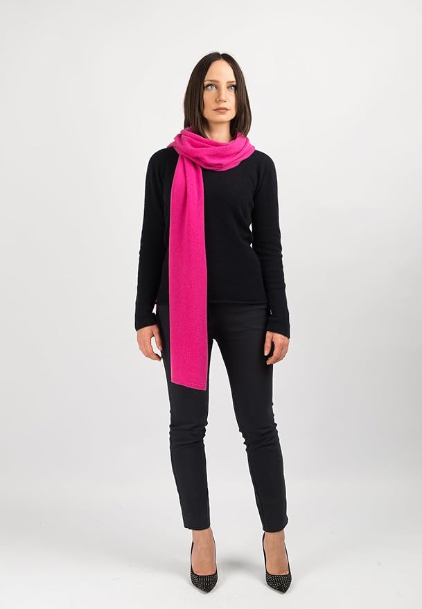 Dalle Piane Cashmere - 100% Cashmere Scarf - Made in Italy - Winter Neck Warmer (14" x 77") - Christmas Gift