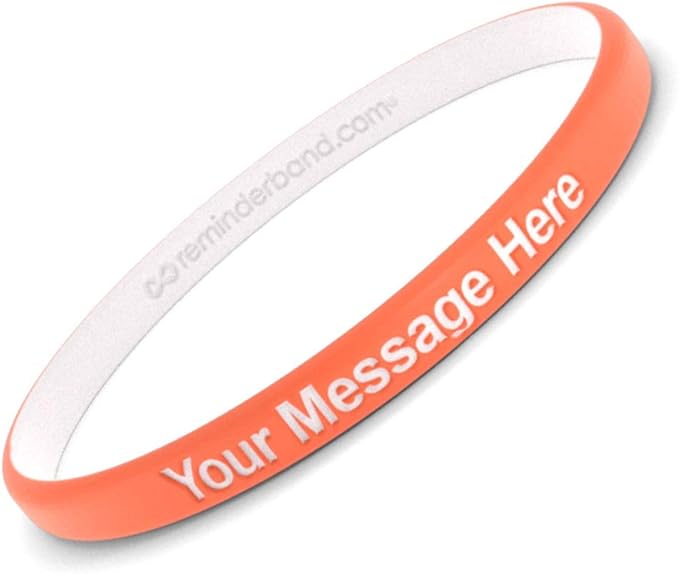 Reminderband Custom Rubber Bracelets - Thin Luxe Wristbands