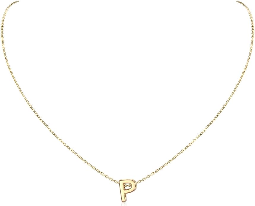ChicSilver 925 Sterling Silver Initial Necklace for Women Dainty Letter Jewelry Personalized Gift