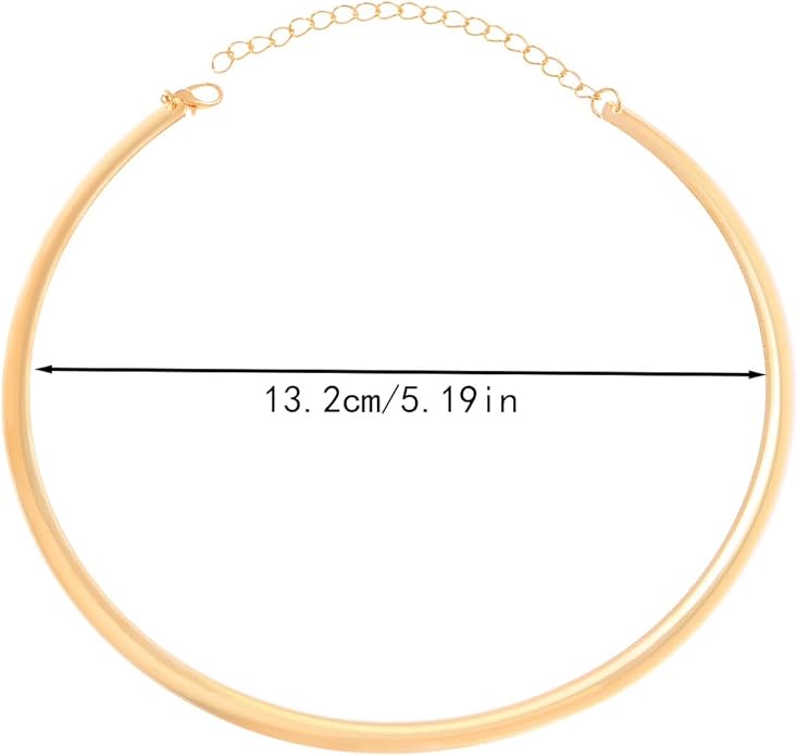 Chunky Gold Choker Necklaces for Women Non Tarnish Silver Statement Necklace for Women Chunky Necklace Open Round Gold Collar Necklace Trendy Jewelry
