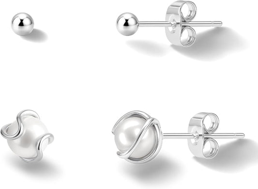 Zeffy Pearl Earrings for Women 14k Gold/Silver Pearl Drop Earrings Long White Pearl Tassel Dangle Statement Earrings Bridal Wedding Dainty Prom Earrings Birthday Gifts Jewelry