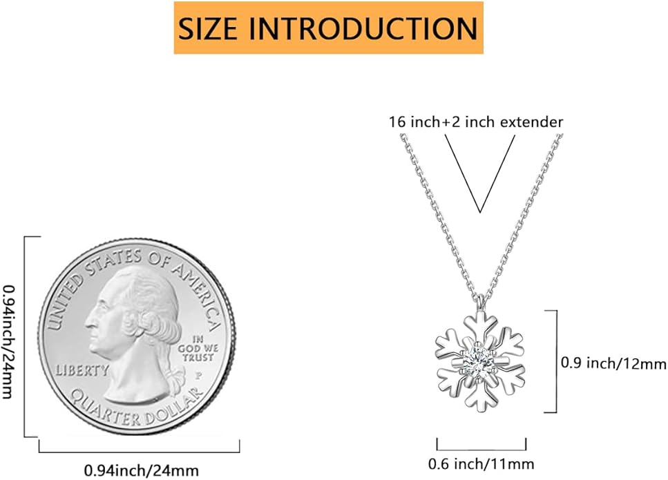 Small Snowflake Earrings Small Snowflake Necklace 925 Sterling Silver Hypoallergenic CZ Winter Party Chrismas Jewelry Gifts for Women