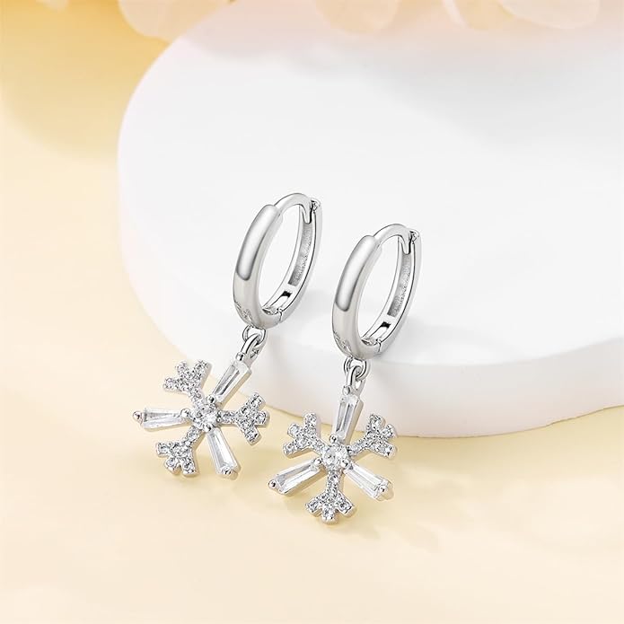 925 Sterling Silver Women Earrings, Sparkling Star and Moon Earrings, Various Hypoallergenic Earrings, Best Gift for Women