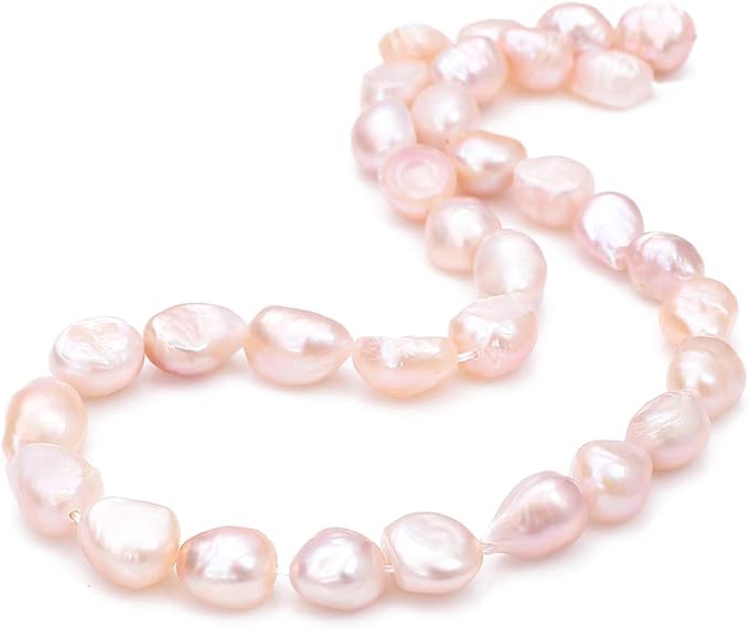 BEADIA Natural Pearl Beads 6-7mm Purple Freshwater Cultured Loose Gemstone Beads for DIY Jewelry Making 13.8''/Strand