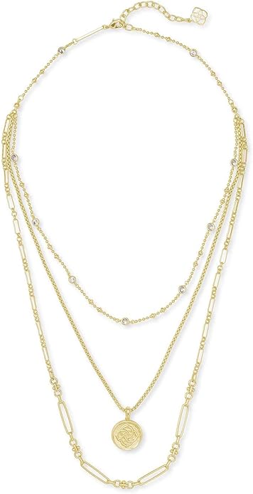 Kendra Scott Medallion Triple Strand Necklace, Fashion Jewelry for Women
