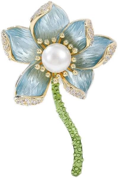 14K Gold High-End Suit Coat Pin, Unique Design Little Bee Flower Gold Brooch Pin for Women, Vintage Brooch