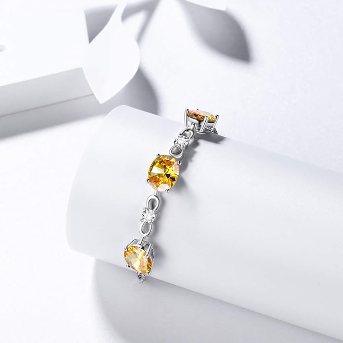 Aurora Tears 925 Sterling Silver 12 Birthstones Necklace/Earring/Ring/Bracelet Women Birthstone Pendant Crystal Fashion Birthday Jewelry Christmas Gift for Girls Women