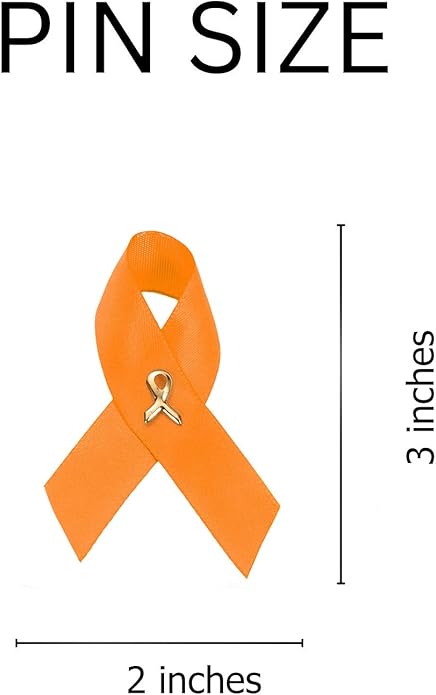 1/2/5/10/25/50/100pcs Satin Awareness Ribbon Pins (Pick your color), for Cancer & Disease Awareness, Bulk Quantities for Fundraising, Events, Gift Giving