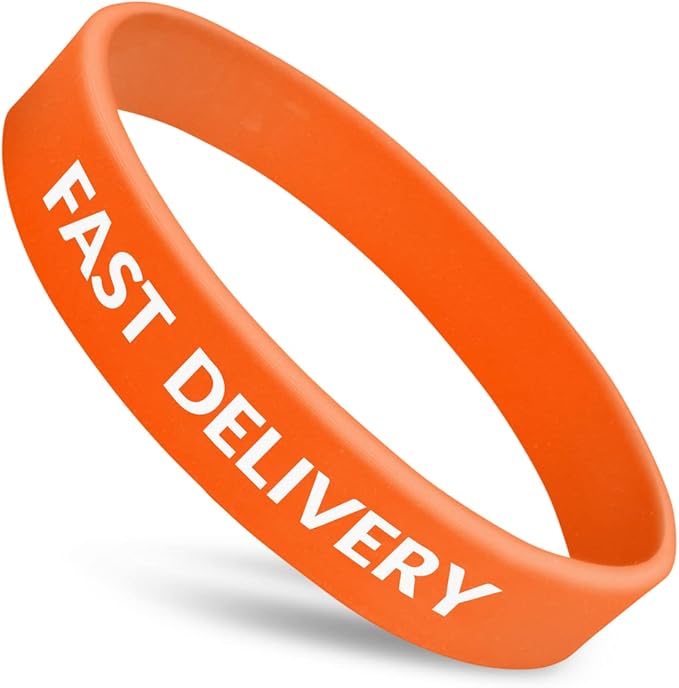 Super Rush Wristbands | Fast Delivery | Fully Customizable | Great For Events, Fundraisers & Promotions | 1/2" Wide | Available In Bulk
