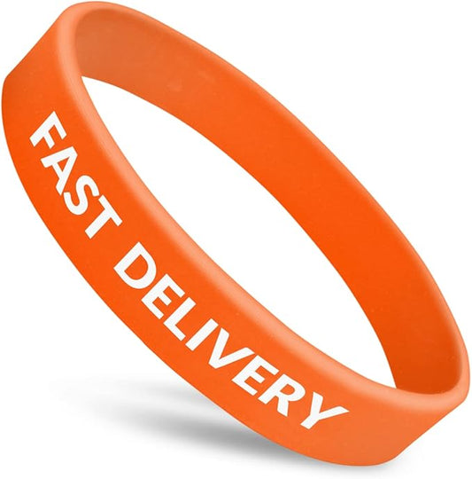 Super Rush Wristbands | Fast Delivery | Fully Customizable | Great For Events, Fundraisers & Promotions | 1/2" Wide | Available In Bulk