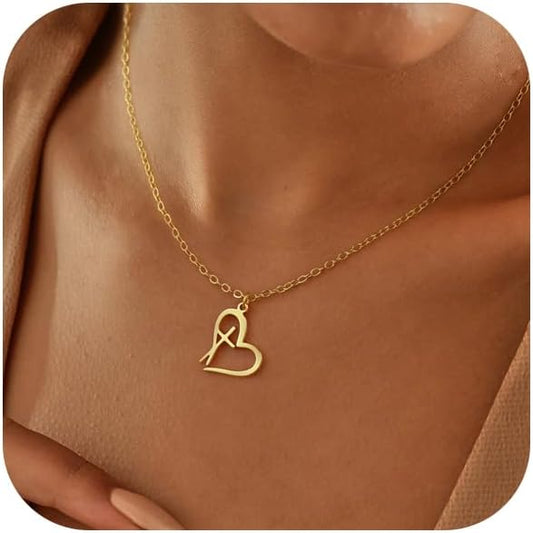 Cross Necklace for Women 14K Gold Silver Plated Dainty Small Cross Pendant Choker Simple Trendy Cute Cross Charm Chain Necklace Easter Basket Stuffers Baptism Religious Faith Jewelry Gift