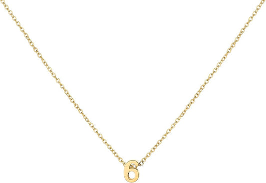 Number Necklace for Women Dainty 18K Gold Plated Pendant Necklace Charm Birth Month Personalized Jewelry Birthday Gift