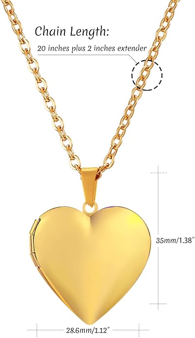 PHOCKSIN Personalized Locket Necklace for Women Photo Necklace with Customized Picture Birth Flower Birthstone New Years Gifts for Women