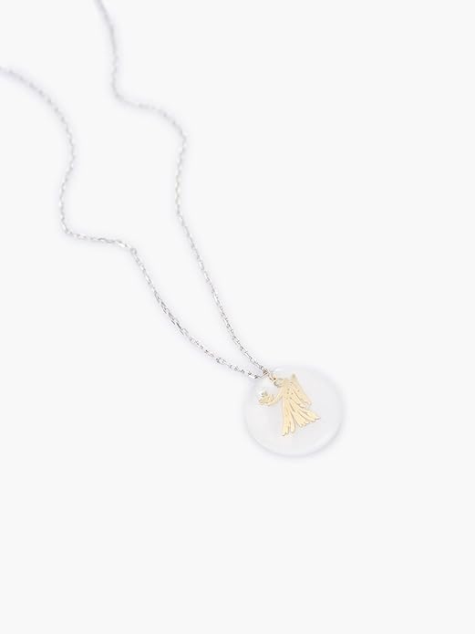 Zodiac Sign Necklace – Mother of Pearl Pendant – Available in Two Finish 925 Sterling Silver and 14K Gold Plated – Adjustable Chain – Horoscope Jewelry Gift with Zodiac Card & Gift Box