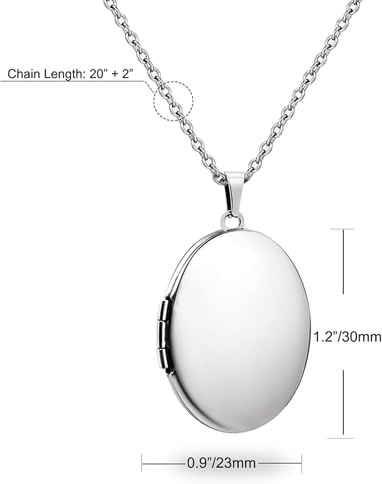 PHOCKSIN Personalized Locket Necklace for Women Photo Necklace with Customized Picture Birth Flower Birthstone New Years Gifts for Women