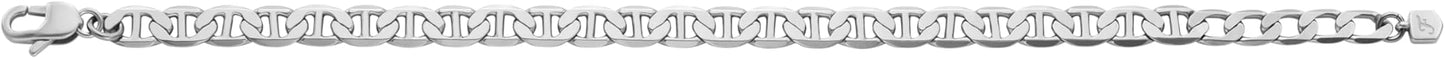Fossil Men's Plated Stainless Steel Engravable Personalized Gift ID, Chain or Cuff Bracelet for Men
