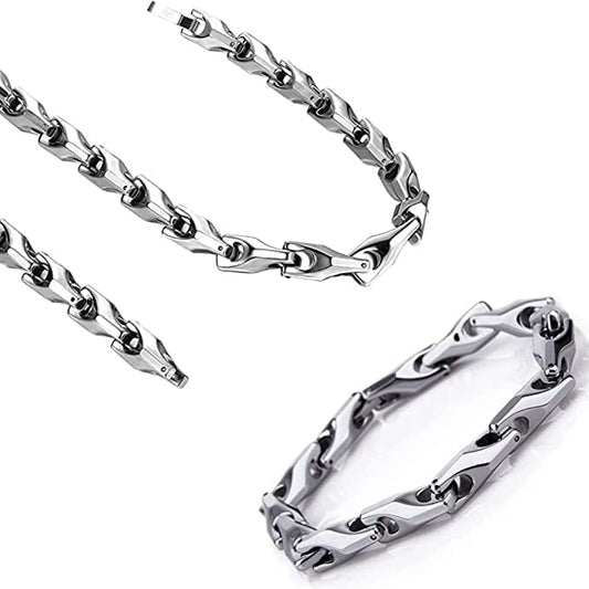 Urban Jewelry Astro Snake 18K Gold plated/Stainless steel Men's Heavy Weight Tungsten Carbide Base Link Necklace Chain