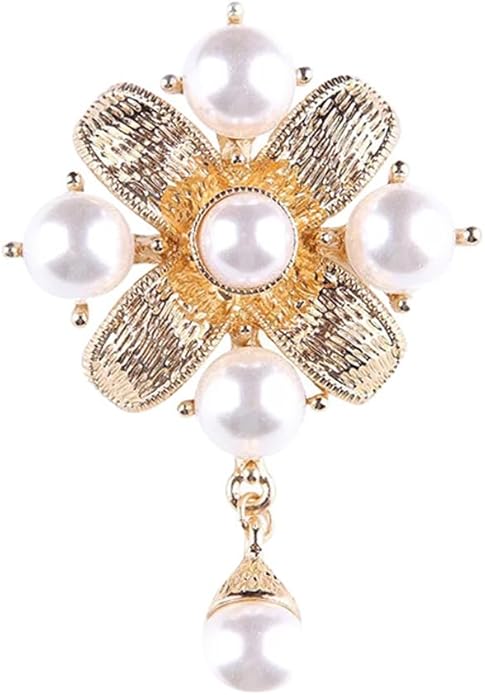 JKQBUX Versailles series Baroque elegant Brooches Pin for Women Men Girls Retro Court Pearl Corsage Pin delicate accessory